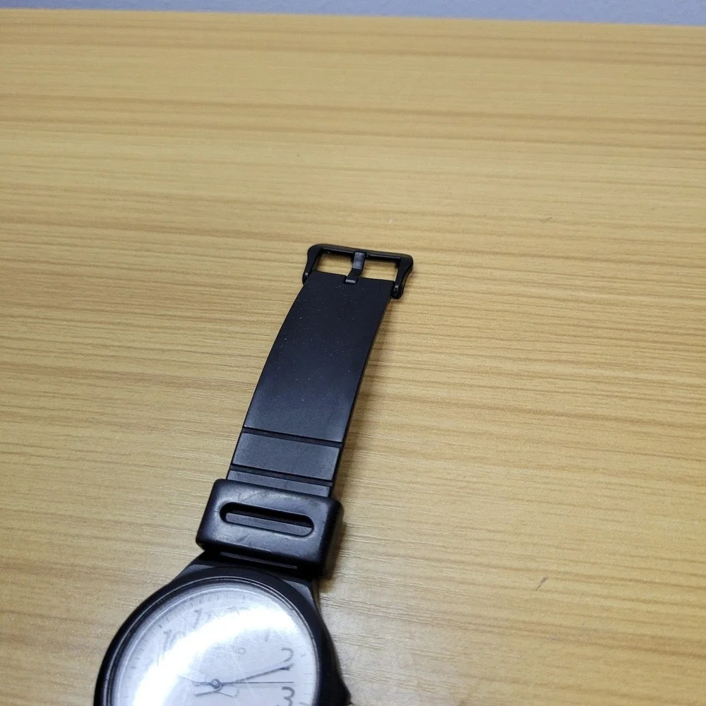 Casio MW-240 Quartz Analog Watch Black Dial Resin Strap 50m Water-Resistant